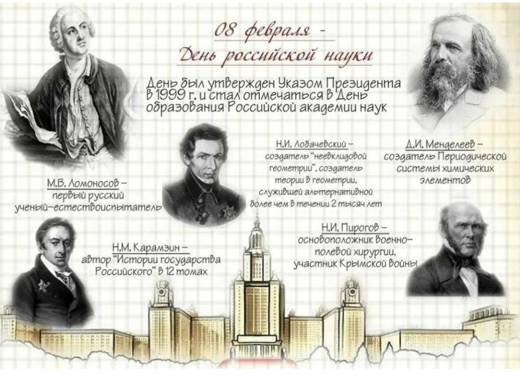 8 февраля День российской науки..
